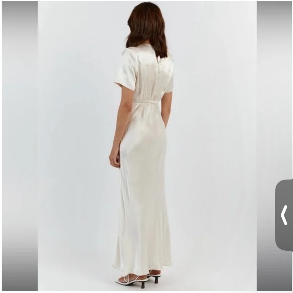DISSH Cream Satin Maxi Dress - Picture 3 of 8
